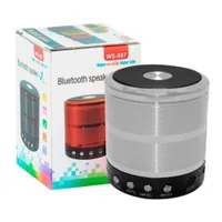 Mini Caixa De Som Portatil Bluetooth Speaker Ws-887 Prata
