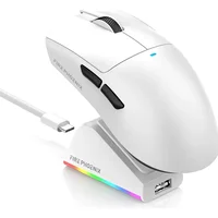 Mouse Gamer Sem Fio Bluetooth 26000 Dpi Paw3395 Fire Phoenix Bk-r11x Branco Mouse Gamer Sem Fio Bluetooth 26000 Dpi Paw3395 Fire Phoenix Bk-r11x Branco