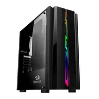 Gabinete Gamer Redragon Scalpel RGB Lateral Vidro Temp Preto, Gc-520