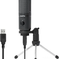 Microfone Gamer Podcast Usb Condensador Maono C/ Tripé