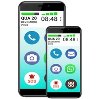 Vovô&vovófone 64gb 4g Tela Grande 6.5 Face Insta Zap Tik Tok Cor:cinza