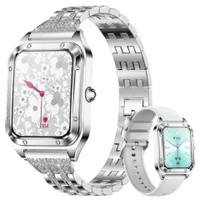 Relógio Inteligente Feminino , Chamada Bluetooth L, Pulseira Esportiva - Cinza