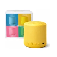Mini Caixa De Som Portatil Bluetooth Com Usb, Radio Fm E Micro Sd Amarela A-6880