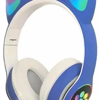 Fone De Ouvido Bluetooth 5.0 LED Orelha De Gato F-23m Cor:preto