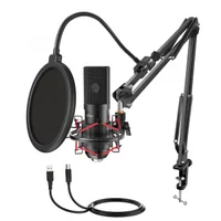 Kit De Microfone Condensador Fifine T732, Usb, Black, Com Braço Articulado