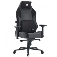 Cadeira Gamer Terabyte New Style, Reclinável, 4d, Tecido, Cinza E Preta, Tr-ch-nsr4dgbf