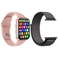 Kit 1 Relógio Inteligente Smartwatch W34 S Rosa Android Ios + 1 Multiira Extra Nylon Cinza Kit 1 Relógio Inteligente Smartwatch W34 S Rosa Android Ios + 1 Multiira Extra Nylon Cinza