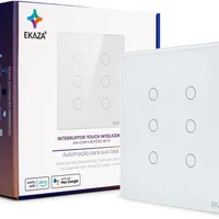 Interruptor Inteligente 6 Botões 4x4 Wifi Branco Compatível Google Home E Alexa Ekaza Ekat-t3074-6w Interruptor Inteligente 6 Botões 4x4 Wifi Branco Compatível Google Home E Alexa Ekaza Ekat-t3074-6w