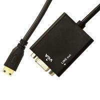 Cabo Adaptador Mini HDMI Para Vga Com Áudio - Preto