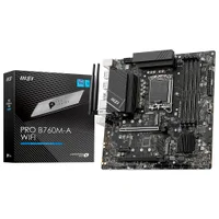Placa Mãe Msi Pro B760m-a Wi-fi LGA 1700 Ddr5 Micro Atx Wi-fi 6 Bluetooth 5.2 4 Slots Ram M.2 PCie 4.0