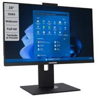 Computador All In One Concórdia Core i3 12100 8GB Ddr5 SSD 256gb 23.8'' Full Hd Webcam Wifi 6e Freedos Preto