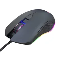 Mouse Gamer Óptico LED RGB 6 Botões 3200 Dpi 6 Botões Com Fio Preto S180 Luuk Young