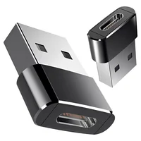 Adaptador Plug Usb 3.1 Tipo C Fêmea X Usb 2.0 Macho Otg Cor Preto