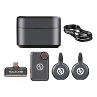 Microfone Duplo Hollyland Lark M2s Kit Camera Usb-c Lightn