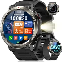 Smartwatch Militar Blackview - Bateria 100 Dias, Lanterna LED, Bússola, 150+ Modos Esportivos, Ip68