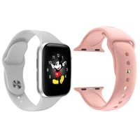 Kit 1 Relógio Inteligente Smartwatch Ld5 Branco Android Ios + 1 Multiira Extra Silicone Rosa