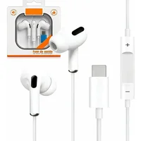 Fone De Ouvido Com Fio Tipo C In-ear Intra-auricular Com Microfone Usb-c Branco Fone De Ouvido Com Fio Tipo C In-ear Intra-auricular Com Microfone Usb-c Branco