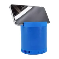 Caixa De Som Bluetooth Q3 Usb Mp3 Aux Com Suporte Celular Azul