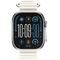 Relógio Smartwatch U3w Ultra 49mm AmoLED Bluetooth Android Ios Series 10 Faz Ligaçoes Troca Pulseira Prata