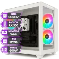 PC Gamer Bluepc Rush - Intel Core i7 16gb Ram Radeon Rx 550 4gb SSD 512gb Branco - Pgbp-rus1033
