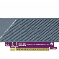 Adaptador 04 X SSD M2 Nvme Gen5 Jeyi PCi-e 5.0 X16 512gbps