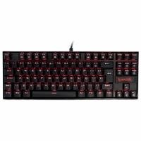 Teclado Mecânico Gamer Redragon Kumara, Anti-Ghosting, LED Vermelho, Switch Outemu Black, ABNT2, Preto - K552-2 (PT-BLACK)
