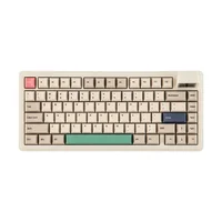 Teclado Gamer 75% Epomaker Rt82 Sea Salt Silent Tela Lcd