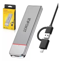 Case SSD Infokit Adaptador Sata PCi M2 Nvme Nv1 Nv2 Usb 3.1 Type-c 10gb