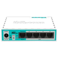 Switch Mikrotik Routerboard Rb750r2 Hex Lite 5 Portas Fast Ethernet 10/100 Branco Rb750r2 Roteador Gigabit Compacto
