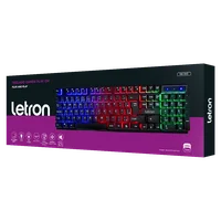 Teclado Gamer Letron X-black Kb1822 R8 Usb LED RGB