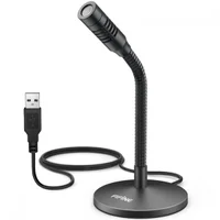 Microfone Condensador Fifine K050, Usb, Ajustável, Preto