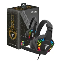 Headset Gamer Night Seek Clanm LED Rainbow Preto Microfone 50hz~10khz Omnidirecional Alto Falante 20hz~20hz Cabo 1,75m