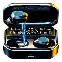 Fone De Ouvido Preto Tws Com Case Carregador Power Bank Conexão Estável