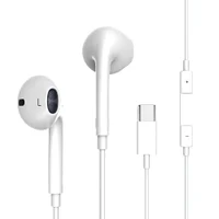 Fone De Ouvido Com Fio - Entrada Tipo C Premium, Compatível Com Samsung, Motorola, Apple