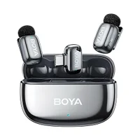 Microfone Lapela Semfio Boya Mini 2 Usb-c Ia-anc Prata Lunar