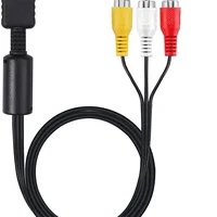 Cabo AV Áudio Vídeo RCA Cable PlayStation Ps3, Ps2, Para TV Tubo