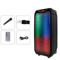 Caixa Amplificadora Som Bluetooth Microfone LED Som