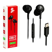 Fone De Ouvido Tipo C Com Microfone Para Smartphone Preto Fone De Ouvido Tipo C Com Microfone Para Smartphone Preto