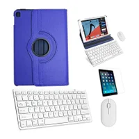 Capa Azul, Teclado Mouse Branco, Pel Para Tablet Pad 5 11"