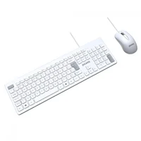 Kit Teclado E Mouse Usb PCyes Soft Branco - Cabo 2 Metros - PCosf2w