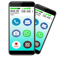 Vovô&vovófone 4g 32gb 2gb Ram Samsung Tala 6.5 Botão Sos Zap Cor:preto
