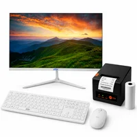 Kit PDV Computador All In One AIO 19 i5 8GB SSD 256GB Branco + Impressora Térmica 80mm USB e Teclado Mouse sem fio