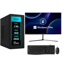 Computador PC Completo Efacini Pro i7 6700hq, 16gb, WINDOWS 11 Pro Monitor 23.8", SSD Nvme 256gb