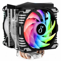 Air Cooler Para Processador LED RGB Intel Amd Dual Fan Ventoinha 180w 4 Heat Pipes 120mm LGA 1700 Am4 Aitek Delta-c4218