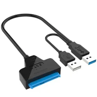 Cabo Adaptador E Conversor 2x Usbs 3.0 / Sata 2,5/ 3,5 Cabo Adaptador E Conversor 2x Usbs 3.0 / Sata 2,5/ 3,5