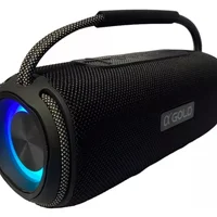 Caixa De Som Bluetooth RGB Estéreo Portátil A´gold-pro 60w Preto