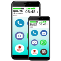 Vovô&vovófone 4g 64gb Tela Grande 5.5 2gb Ram Redes Sociais Cor:preto