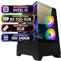 PC Gamer Studiopc Orbis - Intel Core i5, Placa De Vídeo Radeon Rx 550 4gb, 8GB Ram, SSD 240GB, Fonte 500w - 9727983
