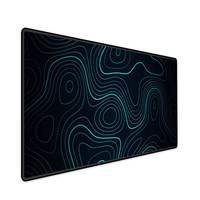 Mouse Pad Gamer Speed Extra Grande Desk Pad Profissional Premium Com Borda Costurada 120x40 - Geológico Azul