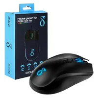 Mouse Gamer 7d LED RGB 4800 Dpi Ajustável C/ Fio Jogos Usb Preto